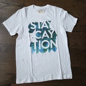 NWT Aeropostale Stay cation White T-Shirt Mens Sz.M